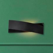 Wandleuchte Tadhg, schwarz, Metall, 35 cm breit, G9