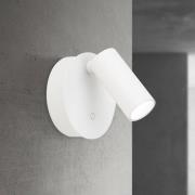 LED-Akku-Wandstraher Luxy, weiß, Aluminium, CCT, Dimmer