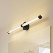 Lucande LED-Wandleuchte Melisa, schwarz, 90 cm, CCT, IP44