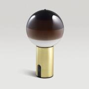 MARSET Akku-Tischlampe Dipping Light, braun/messing, dimmbar