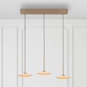 Paul Neuhaus LED-Pendelleuchte Elipsa, 3-flg., weiß/bronze