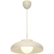 Pendelleuchte Latif, beigefarben, Ø 40 cm, Messing