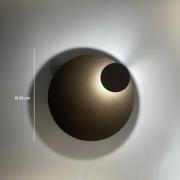 Knikerboker LED-Wandlampe Pois, braun, Ø 25 cm, dimmbar