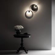 Knikerboker LED-Wandlampe Pois, schwarz, Ø 25 cm, dimmbar