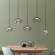 SCHÖNER WOHNEN LED-Hängelampe Sia, 5-fl., rauchgrau, 3.000 K