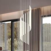 LED-Hängelampe Baxter, hellgrau, Ø 37 cm, Metall CCT dimmbar