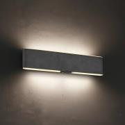 LED-Akku-Wandlampe Conchita, Breite 32 cm, schwarz, Metall