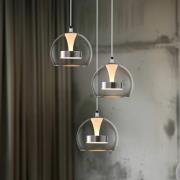 LED-Hängelampe Flynt, Ø 42 cm chromfarben, Metall CCT 3-flg.