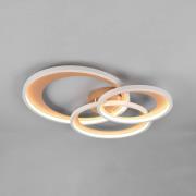 LED-Deckenleuchte Granada, braun, Länge 71 cm, Metall, CCT