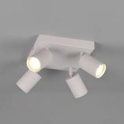 Deckenstrahler Soka, hellgrau, Länge 20 cm, Metall, 4-flg.