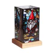 LED-Tischleuchte Art Light Zwerg, Holzsockel, Acryl, bunt