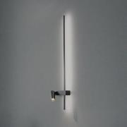 Wandlampe EASY RIGHT, schwarz Breite 80 cm Metall GU10 + LED