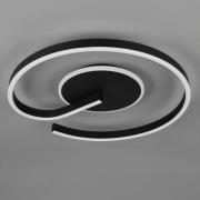 LED-Deckenleuchte Calle, schwarz, Ø 50 cm, CCT, dimmbar