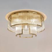 Maytoni Deckenleuchte Frame, 9 x E14, Ø 65 cm, gold/klar