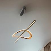 LED-Hängelampe Enora, schwarz/goldfarben, Länge 120 cm, CCT