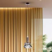 LED-Hängelampe Scarlett, silberfarben, Ø 18 cm, Glas