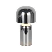 LED-Akku-Tischlampe Niko, chromfarben, Höhe 26 cm, Metall