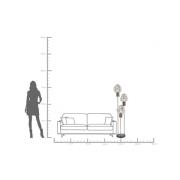 KARE Stehleuchte Supernova, rauchgrau, Glas, 160 cm, E27