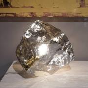 KARE Tischleuchte Aura, rauchfarben, Glas, Ø 30 cm, E27