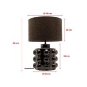 KARE Tischleuchte Calamaro, braun, Porzellan, 58 cm, E27