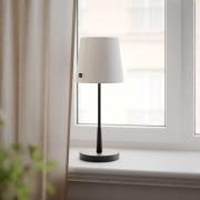 By Rydens Tischlampe Lumi, 49 cm, schwarz/weiß, Textil