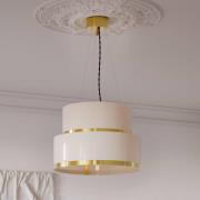 By Rydens Pendelleuchte Marcel, messing/weiß, Ø 50 cm