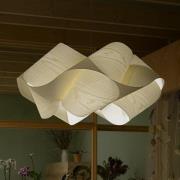 LZF Hängelampe Swirl, elfenbein-/nickelfarben, Ø 54 cm, Holz