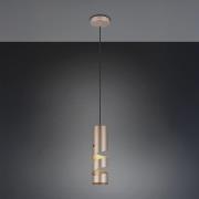 Hängeleuchte Stream, braun, Ø 8 cm, Metall, GU10