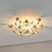 Deckenleuchte Carolina, elfenbeinfarben, 3-flammig, Eisen