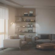 Wandstrahler Tapp, beige, Ø 8 cm, 1-flammig, Metall, GU10