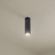 Deckenleuchte Karbon, schwarz, Höhe 20 cm, Aluminium