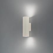 Wandleuchte Karbon, beige, Höhe 20 cm, Aluminium, 2-flg.