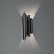 Wandleuchte Reis, schwarz, Metall, Höhe 50 cm