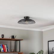 Lindby Deckenleuchte Thorian, schwarz, Eisen, Ø 40 cm, E27