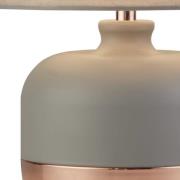 Tischleuchte Tamsin, grau, Metall/Textil, Höhe 27 cm, E14