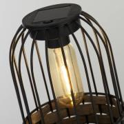 Solar-LED-Terrassenleuchte Tahoa, 26cm, grau, Rattan, IP44