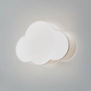 Wandleuchte Cloud, beige, 43 cm breit, Textil, Wolke, E27