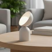 Tischleuchte Boto LN1, beige, Stahl/Glas, Höhe 31 cm, G9