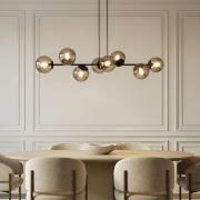 Lindby Pendelleuchte Isamer, rauchgrau, 130 cm, Kugel