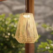 Lindby LED-Solarhängelampe Austas, beige, Ø 32 cm, USB, IP54