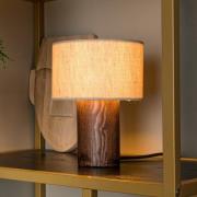 Tischlampe Tachina, Höhe 20 cm, braun/natur, Holz/Stoff