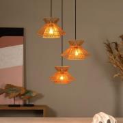 Hängeleuchte Tasman, Länge 61 cm naturfarben, Papier, 3-flg.