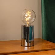 Akku-Tischlampe Vivo, chromfarben, Höhe 22 cm, Metall