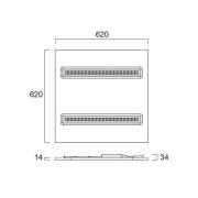 LED-Panel OptiClip R 625 2L, weiß, 33 W, 4.000 K, Multipower