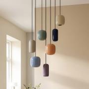 Lucande Hängeleuchte Narion, rund, 7-flammig, bunt, Metall