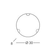 KOLARZ Wandlampe Nonna, Ø 30 cm, Blume goldfarben, Glas