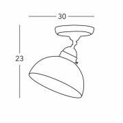 KOLARZ Deckenlampe Nonna Ø30cm Blume goldfarben Rand gewellt