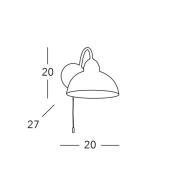 KOLARZ Wandlampe Nonna Ø 20 cm, Blume goldfarben, Rand glatt