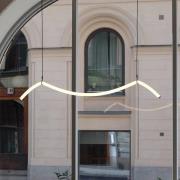 Markslöjd LED-Hängeleuchte Melt, schwarz/weiß, 112 cm lang