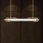 LED-Hängeleuchte ESPADA, gold gebürstet, 122 cm, Metall/Glas